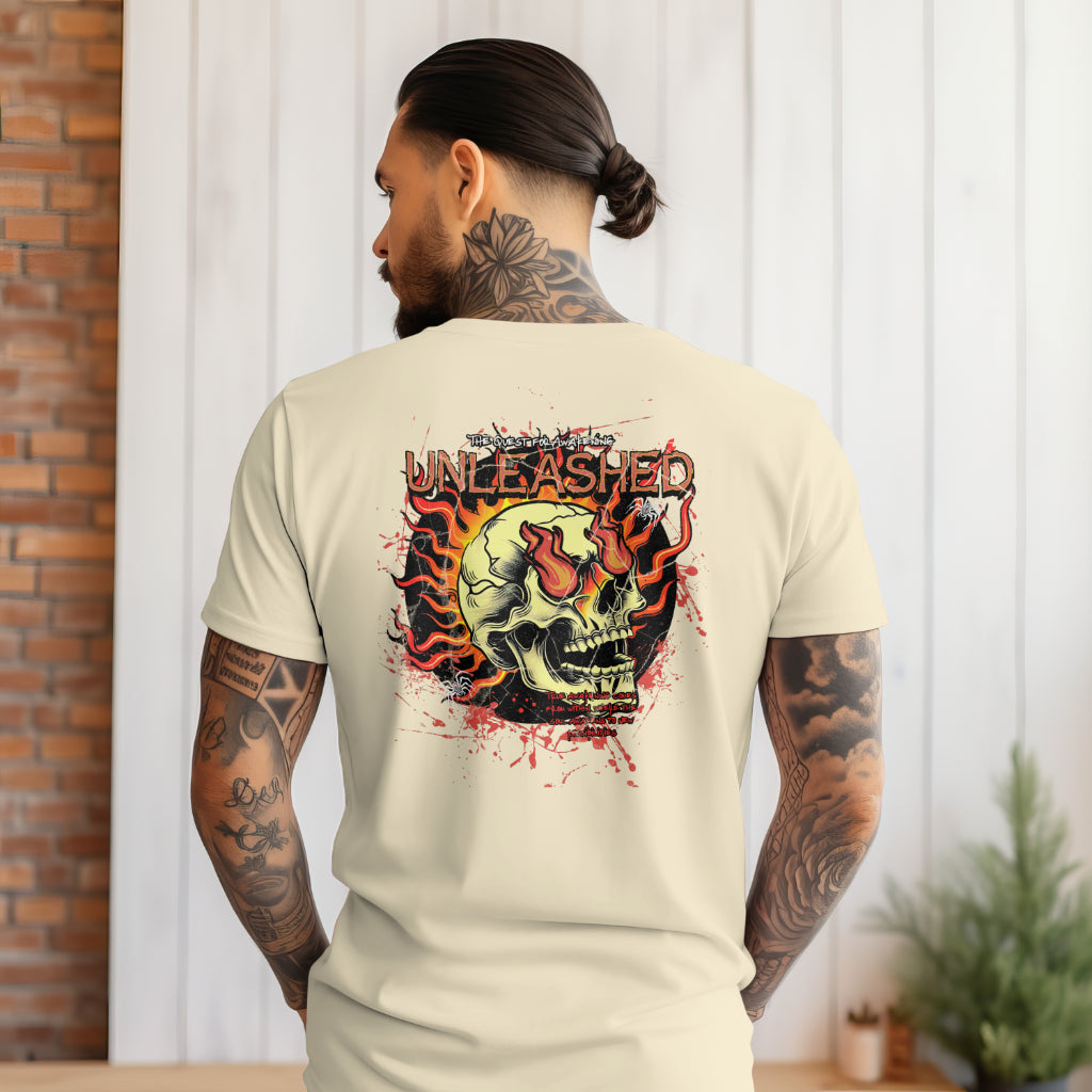 Retro Fire Skate Skull T-Shirt