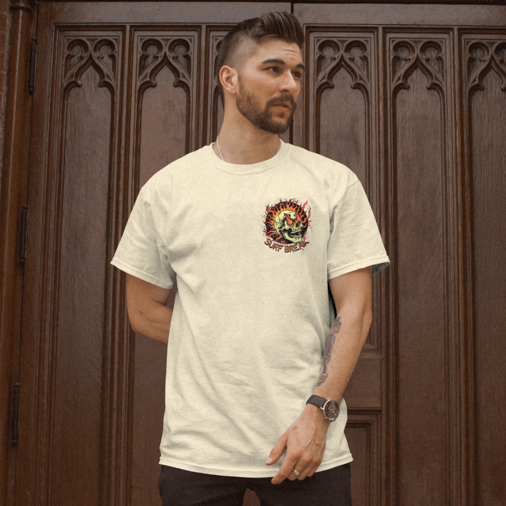 Retro Fire Skate Skull T-Shirt