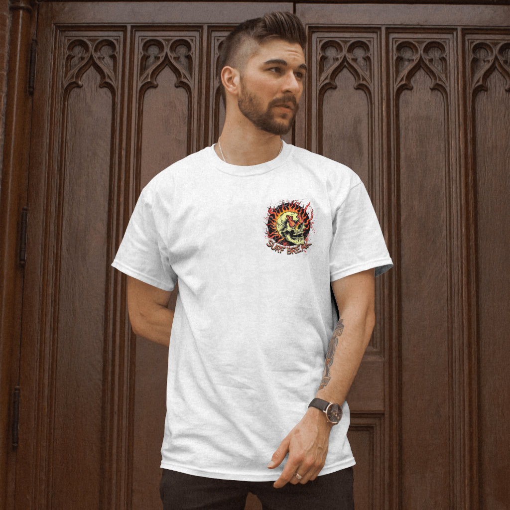 Retro Fire Skate Skull T-Shirt