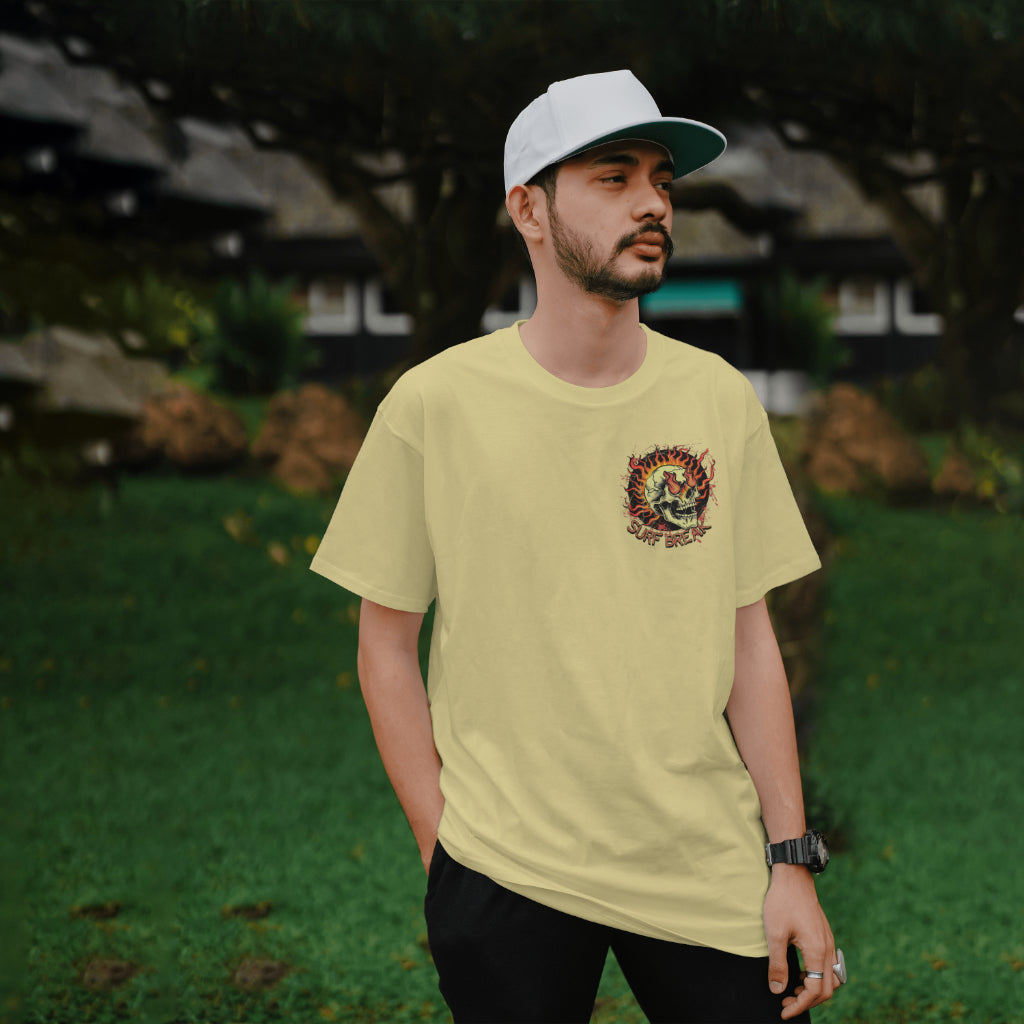 Retro Fire Skate Skull T-Shirt