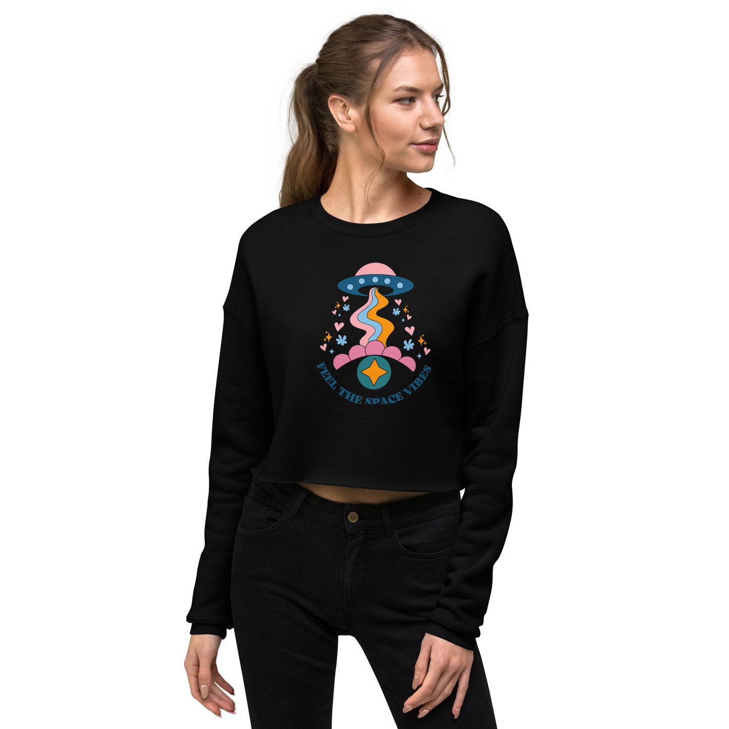 Feel the Space Vibes Crop Sweatshirt