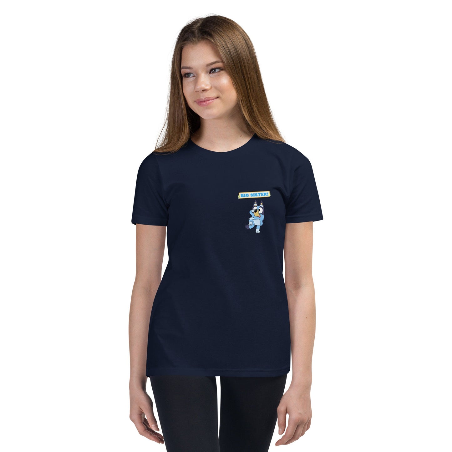 Bluey Big Sister Tshirt Sis T-shirt Birthday Gift Shirt Funny Tee Party Bluey Birthday Shirt Gift Bluey Blue Dog Short Sleeve Cartoon Shirt