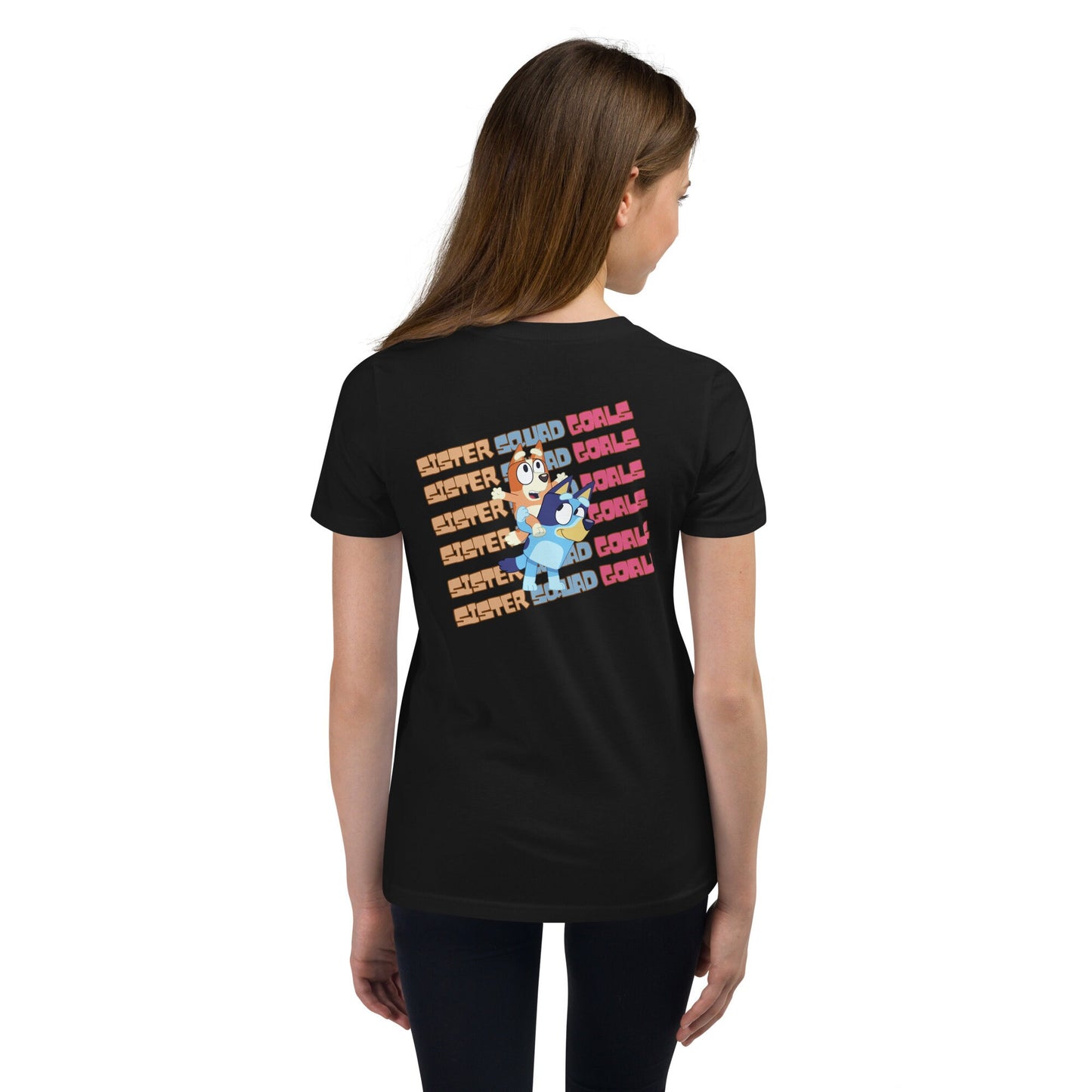 Youth Bluey and Bingo Sister Squad Goals Tshirt