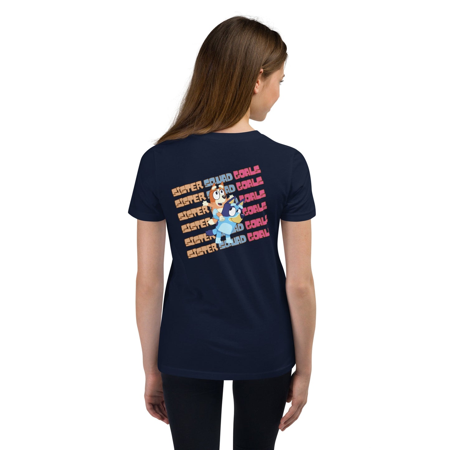 Youth Bluey and Bingo Sister Squad Goals Tshirt