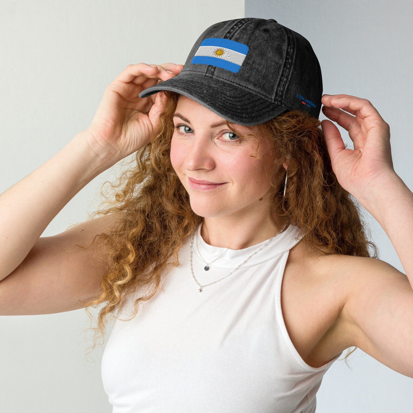 Copa America 2024 Champion's Vintage Hat Argentina Edition