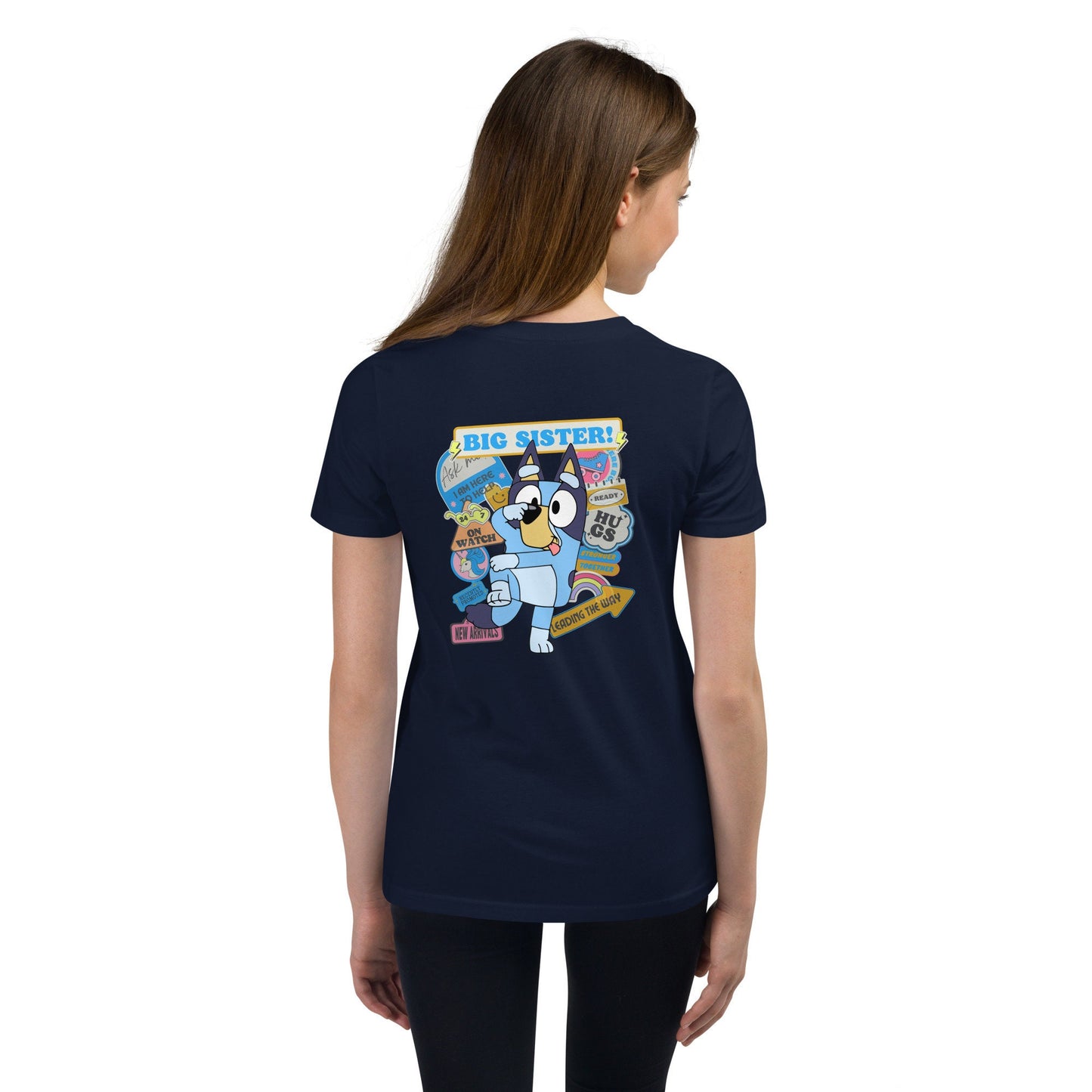 Bluey Big Sister Tshirt Sis T-shirt Birthday Gift Shirt Funny Tee Party Bluey Birthday Shirt Gift Bluey Blue Dog Short Sleeve Cartoon Shirt