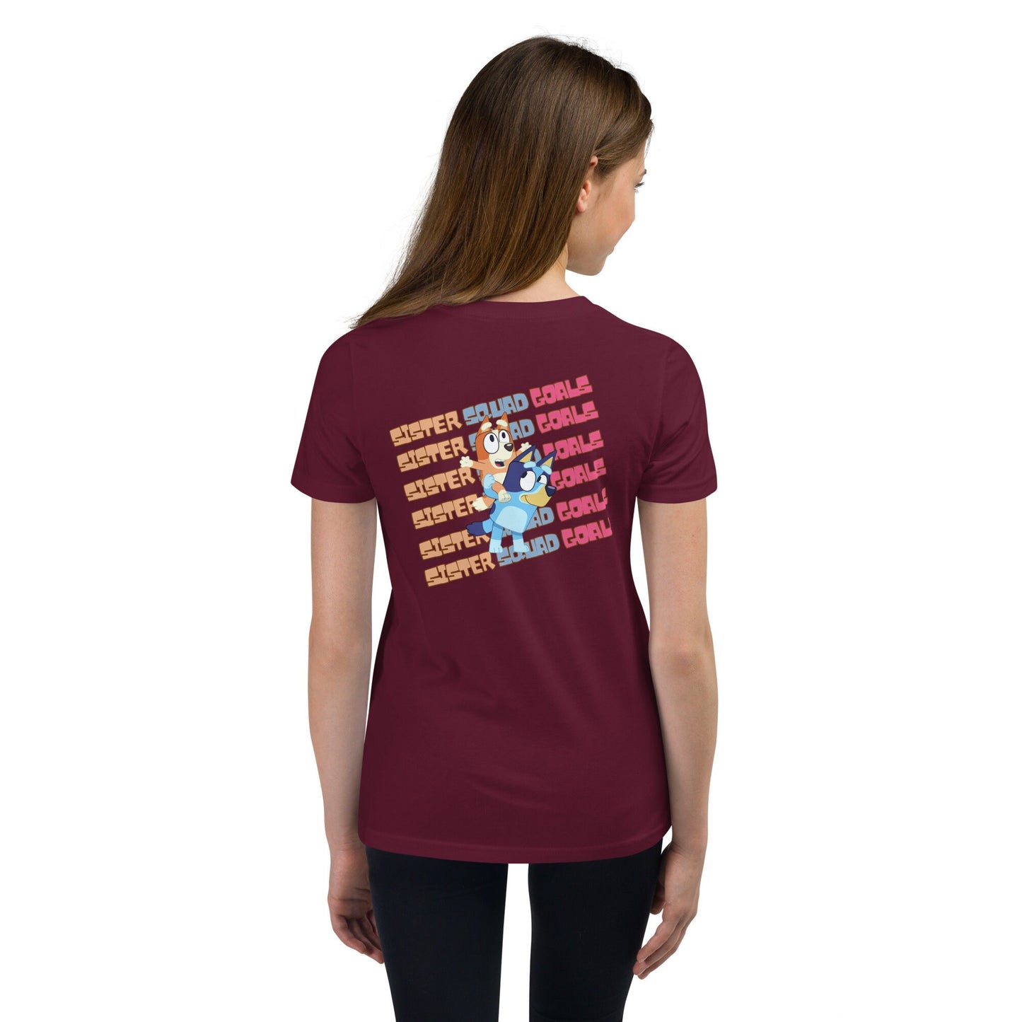 Youth Bluey and Bingo Sister Squad Goals Tshirt