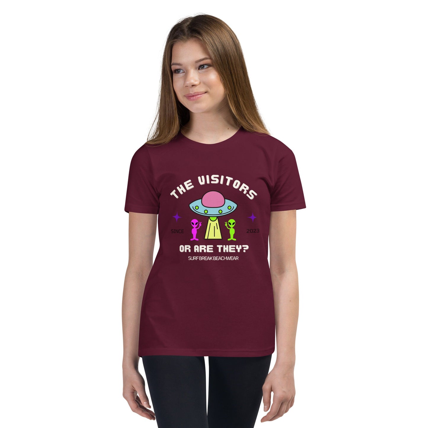 The Alien Visitors T-Shirt, UFO Shirt, Alien Tshirt for Youth, Alien Tshirt for Kids, UFO Shirt, Flying Saucer T-shirt, Space Shirt