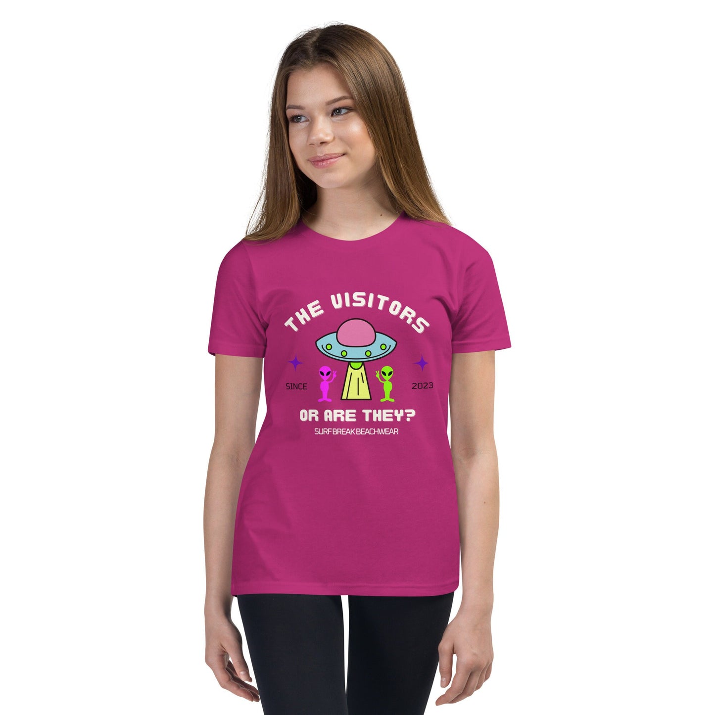 The Alien Visitors T-Shirt, UFO Shirt, Alien Tshirt for Youth, Alien Tshirt for Kids, UFO Shirt, Flying Saucer T-shirt, Space Shirt