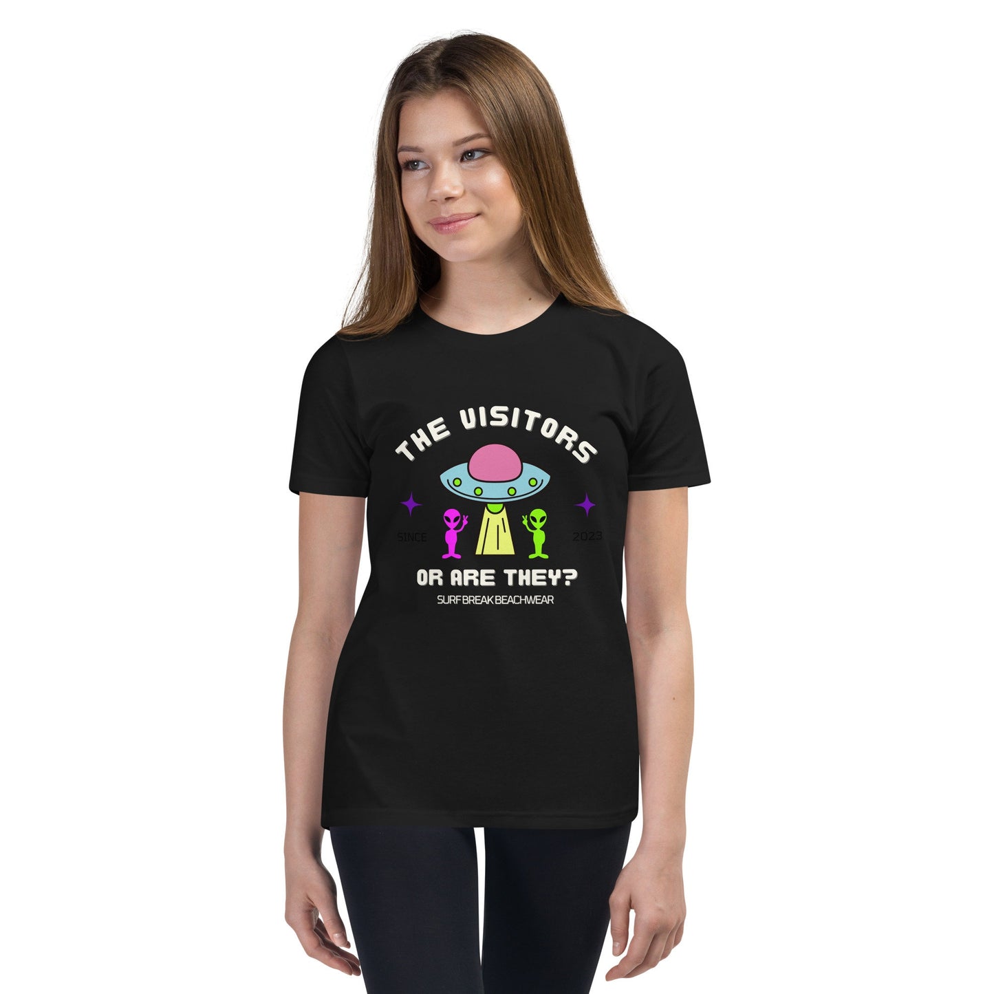 The Alien Visitors T-Shirt, UFO Shirt, Alien Tshirt for Youth, Alien Tshirt for Kids, UFO Shirt, Flying Saucer T-shirt, Space Shirt
