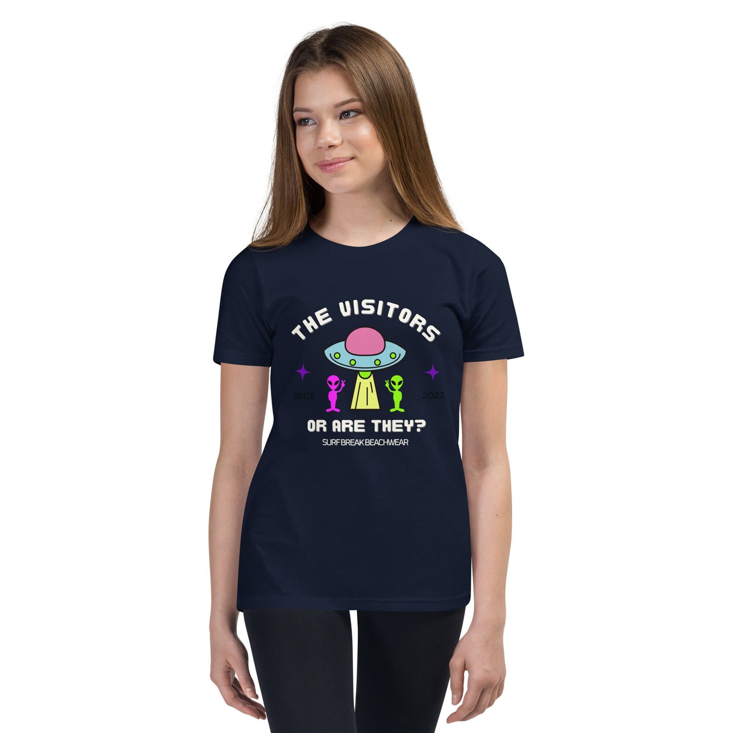 The Alien Visitors T-Shirt, UFO Shirt, Alien Tshirt for Youth, Alien Tshirt for Kids, UFO Shirt, Flying Saucer T-shirt, Space Shirt