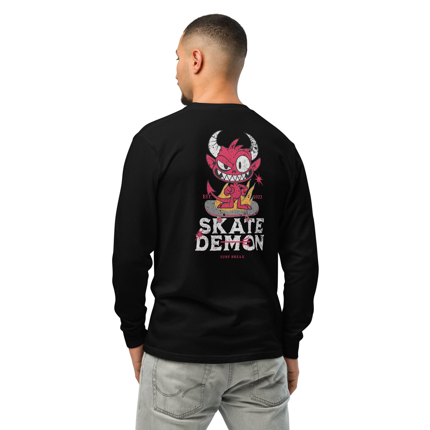 Skate Demon Oversized Long-Sleeve Shirt