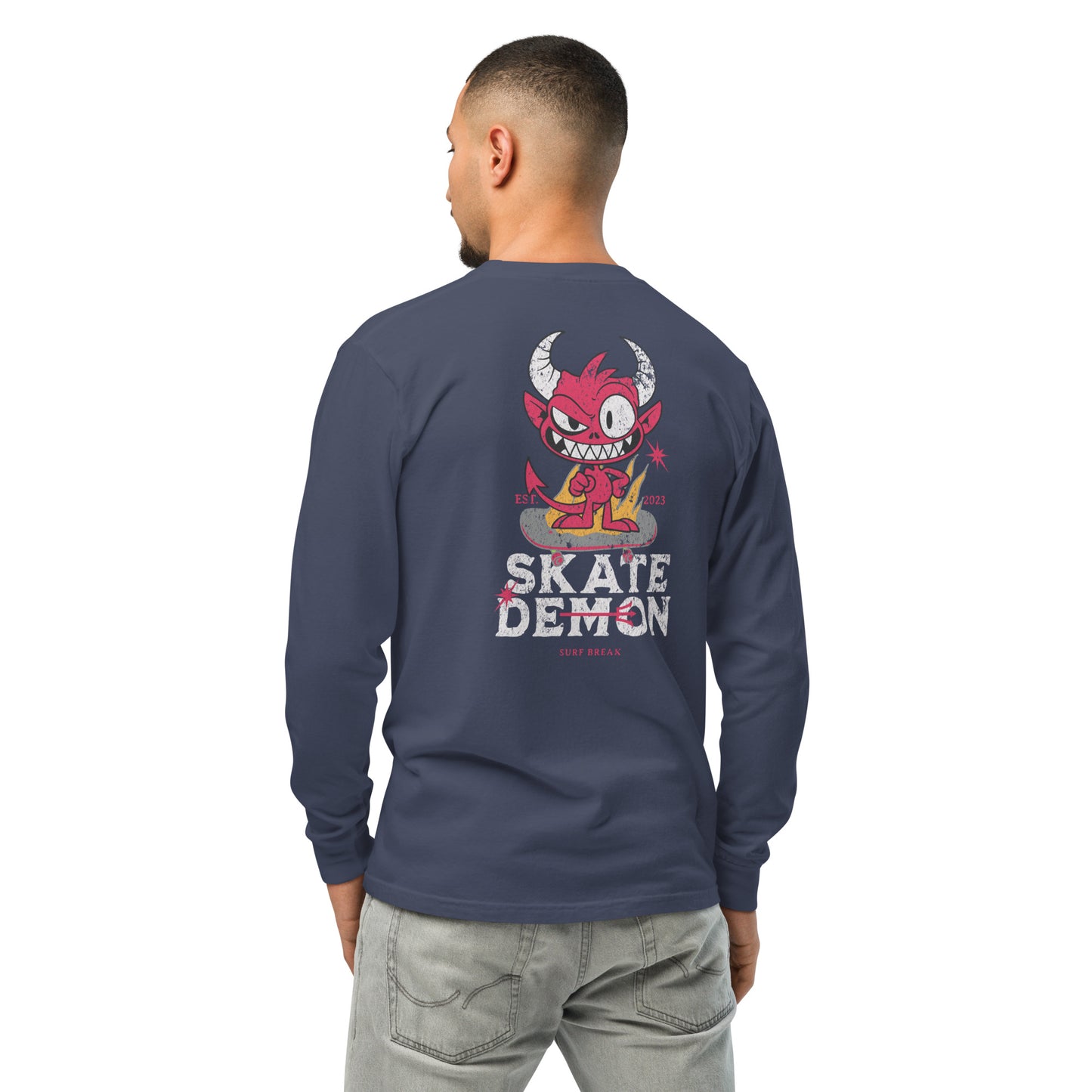 Skate Demon Oversized Long-Sleeve Shirt