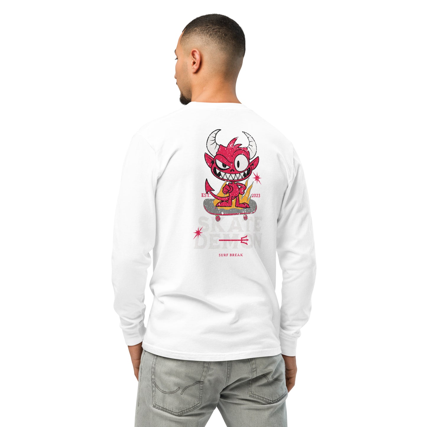 Skate Demon Oversized Long-Sleeve Shirt