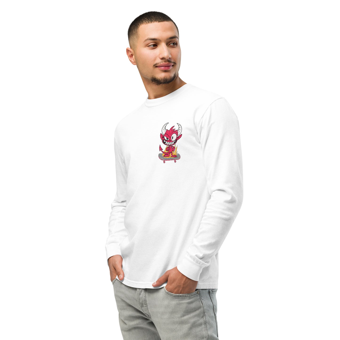 Skate Demon Oversized Long-Sleeve Shirt