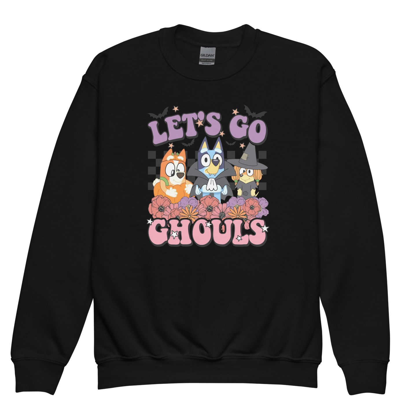 Bluey Halloween Crewneck Sweatshirt For Kids | Bingo Sweatshirt | Bluey Spooky | Gift For Youth | Character Sweater