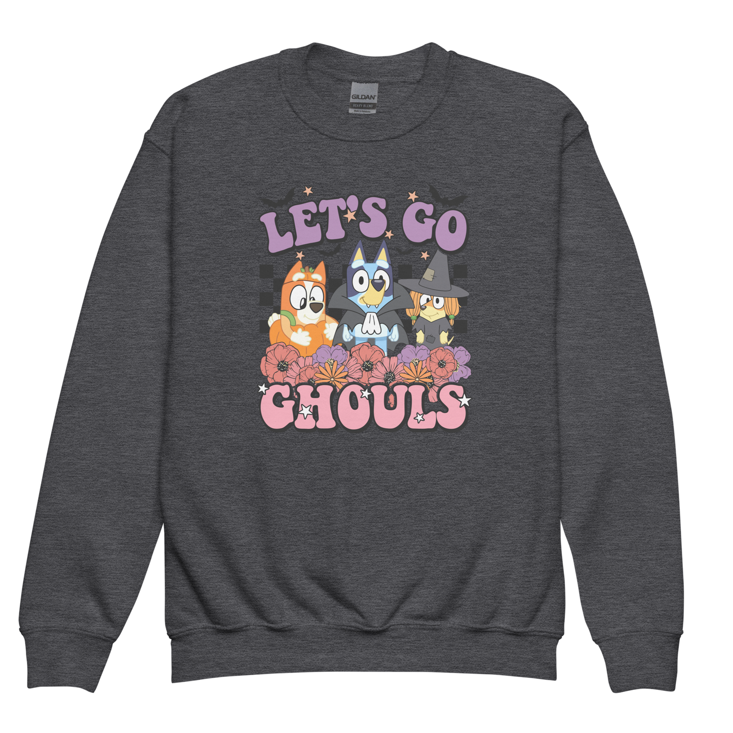 Bluey Halloween Crewneck Sweatshirt For Kids | Bingo Sweatshirt | Bluey Spooky | Gift For Youth | Character Sweater