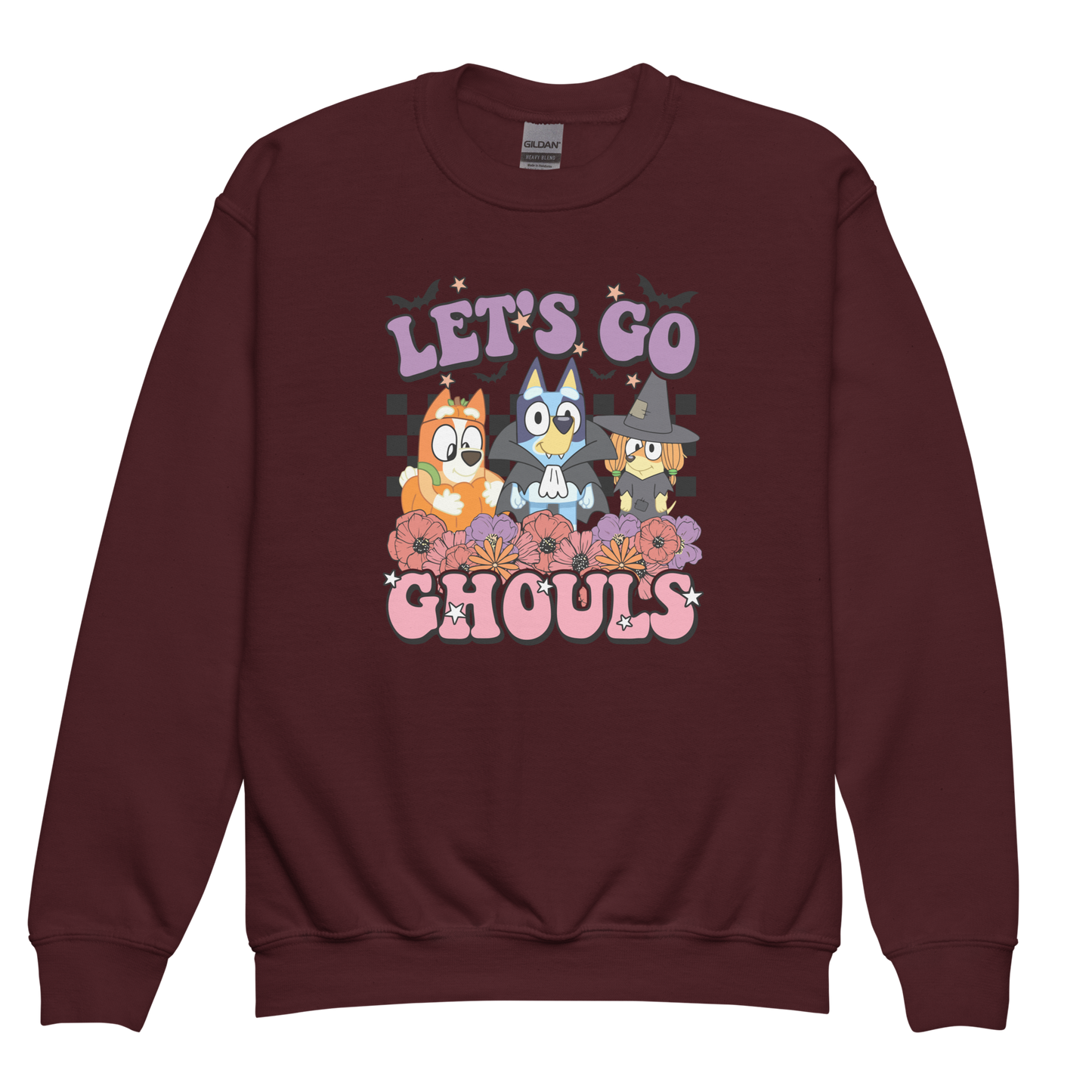 Bluey Halloween Crewneck Sweatshirt For Kids | Bingo Sweatshirt | Bluey Spooky | Gift For Youth | Character Sweater