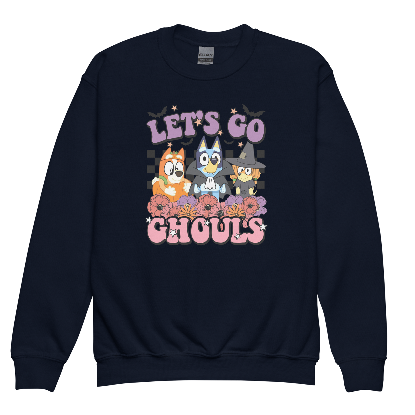 Bluey Halloween Crewneck Sweatshirt For Kids | Bingo Sweatshirt | Bluey Spooky | Gift For Youth | Character Sweater