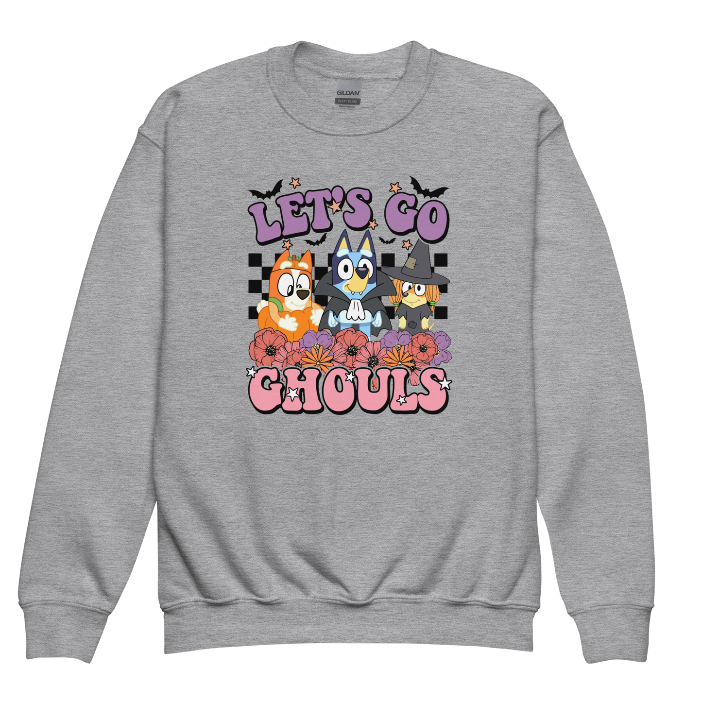 Bluey Halloween Crewneck Sweatshirt For Kids | Bingo Sweatshirt | Bluey Spooky | Gift For Youth | Character Sweater