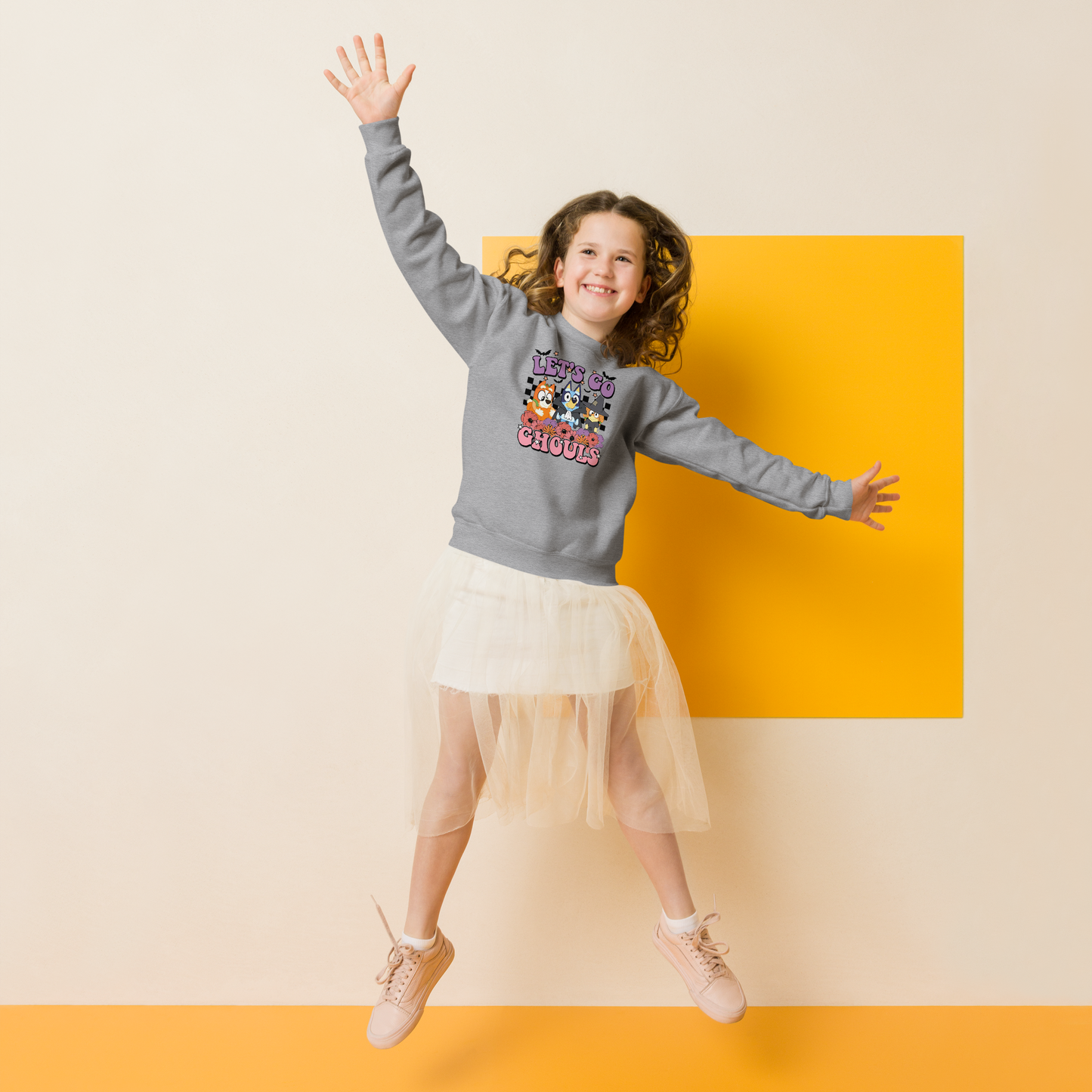 Bluey Halloween Crewneck Sweatshirt For Kids | Bingo Sweatshirt | Bluey Spooky | Gift For Youth | Character Sweater