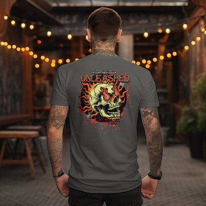 Retro Fire Skate Skull T-Shirt