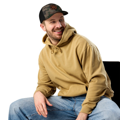 Skate or Die Camo Trucker Hat