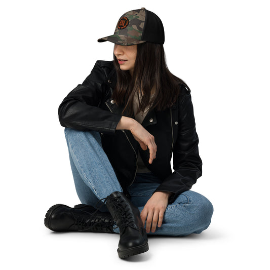 Skate or Die Camo Trucker Hat