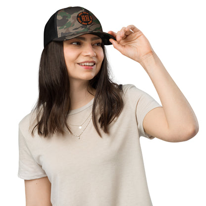 Skate or Die Camo Trucker Hat