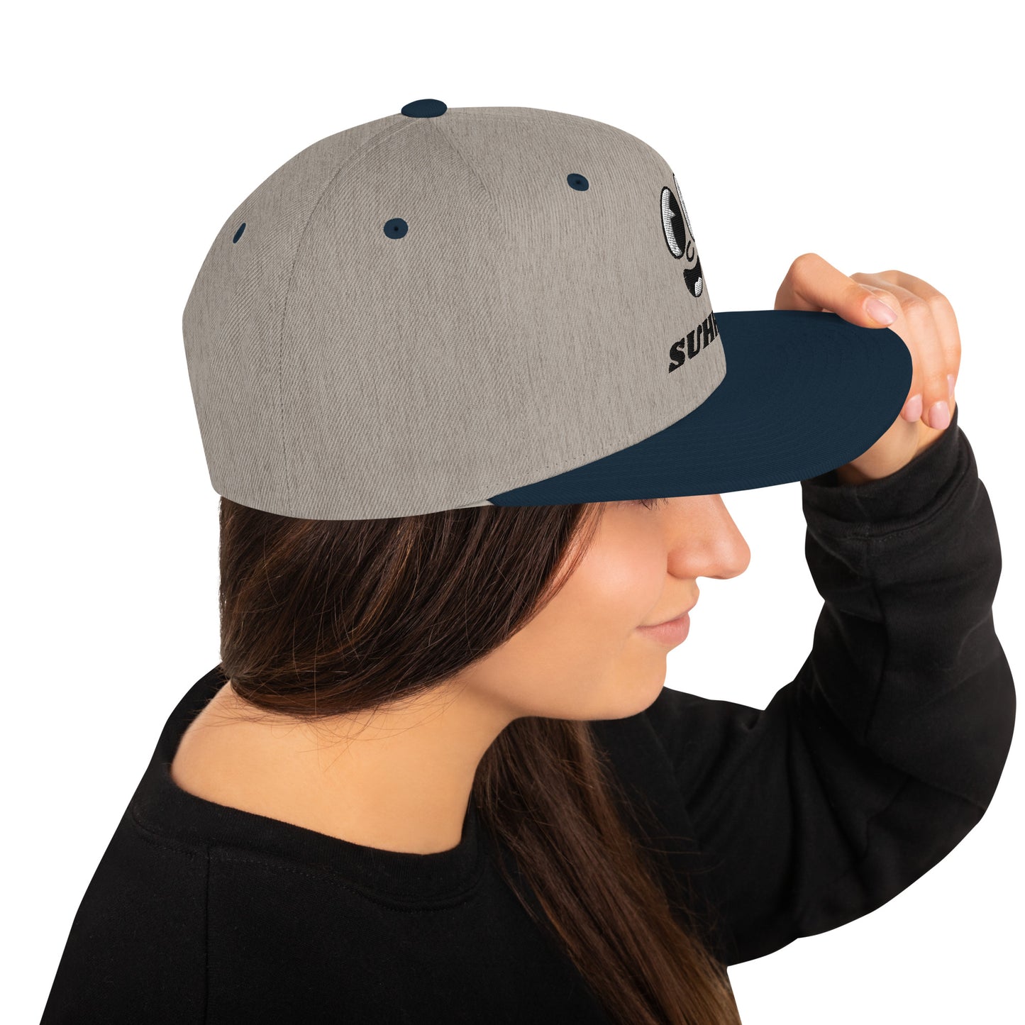 SUHHH EYES Dark Snapback Hat
