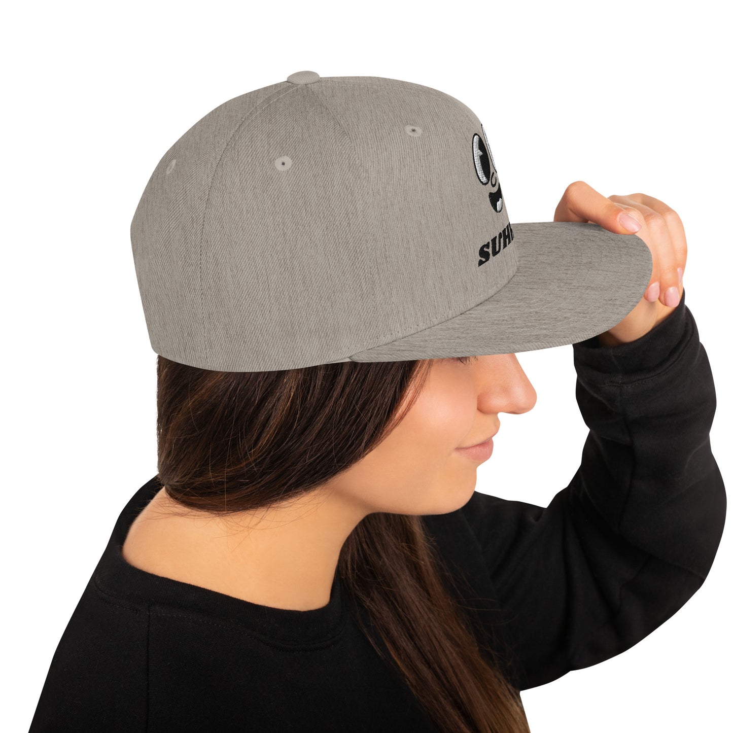 SUHHH EYES Dark Snapback Hat