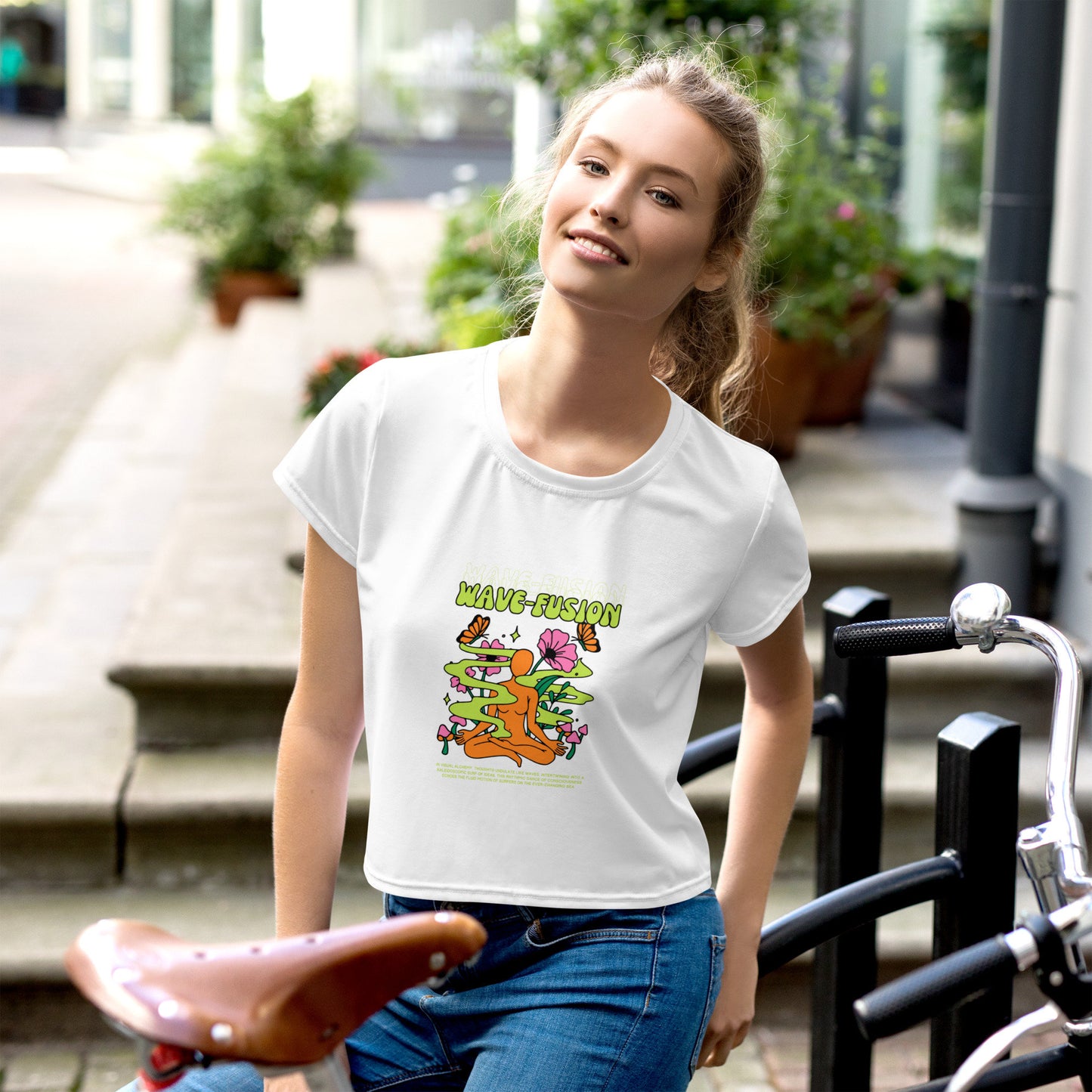 Wave Fusion Crop Tee