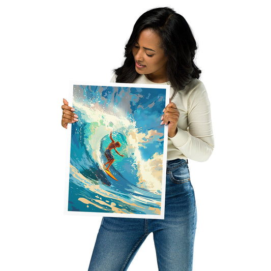 Surfing Simplicity Wall Art Poster
