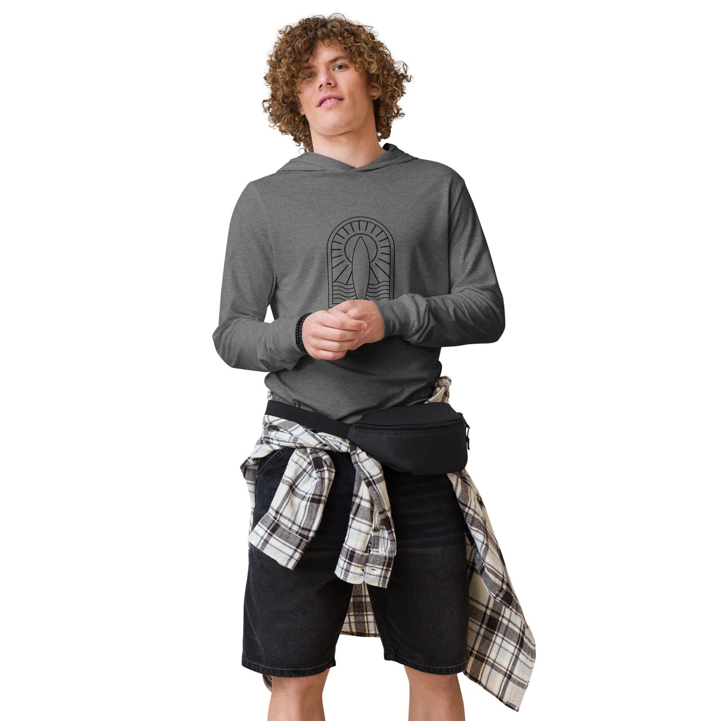 Surfbreak Minimalist Hooded Long Sleeve Tshirt