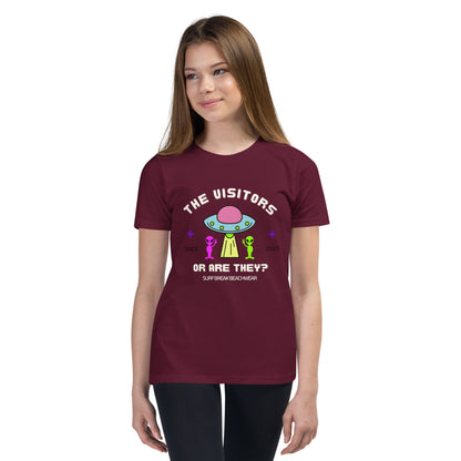 The Alien Visitors T-Shirt, UFO Shirt, Alien Tshirt for Youth, Alien Tshirt for Kids, UFO Shirt, Flying Saucer T-shirt, Space Shirt