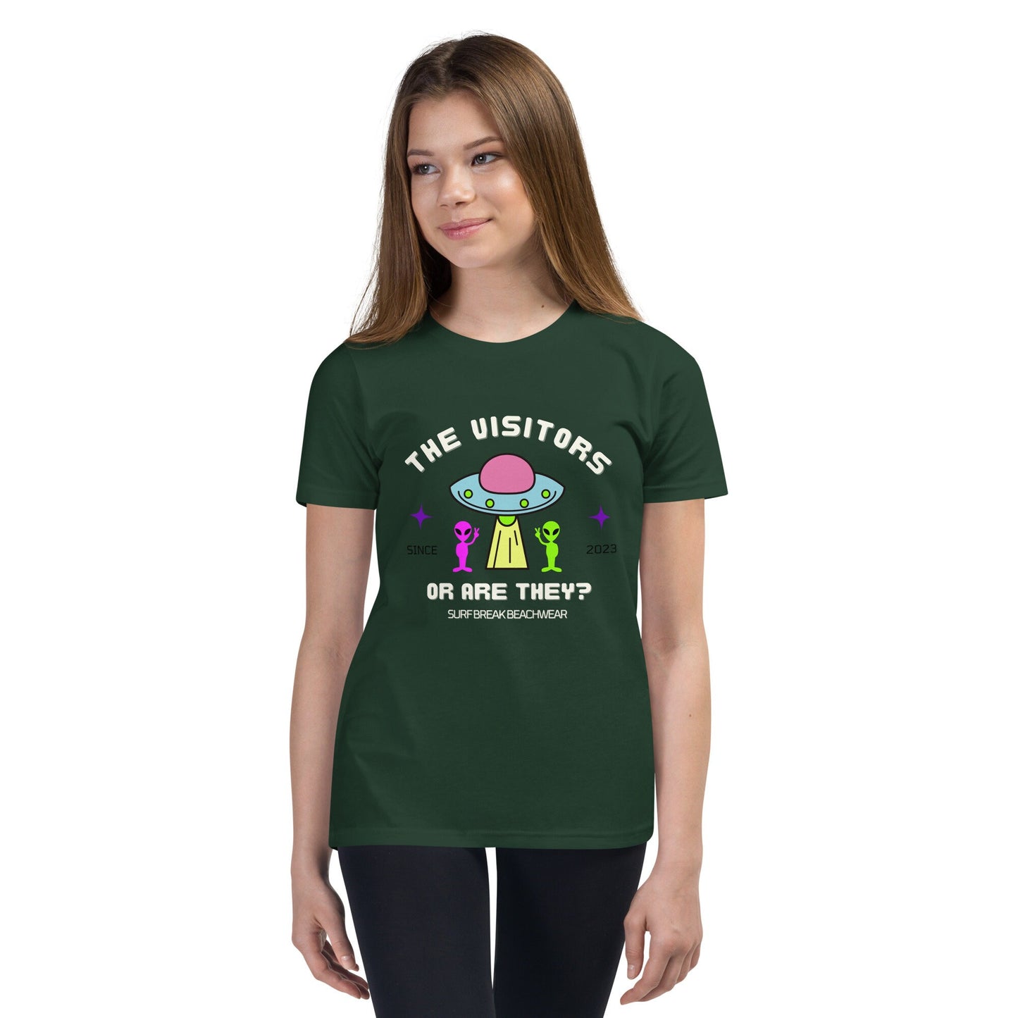 The Alien Visitors T-Shirt, UFO Shirt, Alien Tshirt for Youth, Alien Tshirt for Kids, UFO Shirt, Flying Saucer T-shirt, Space Shirt