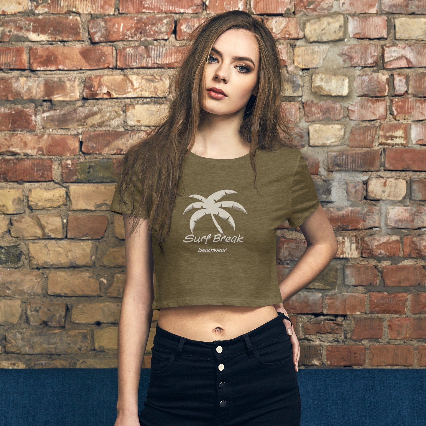 Surf Break Palms Crop Tee