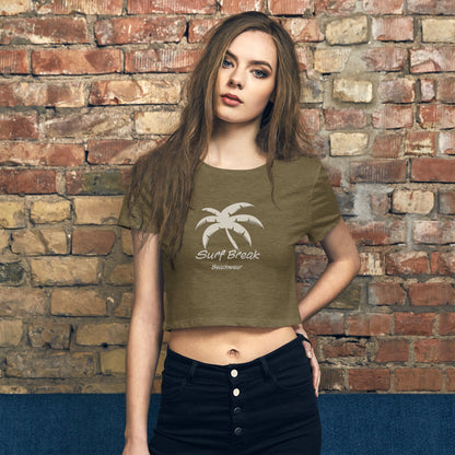 Surf Break Palms Crop Tee