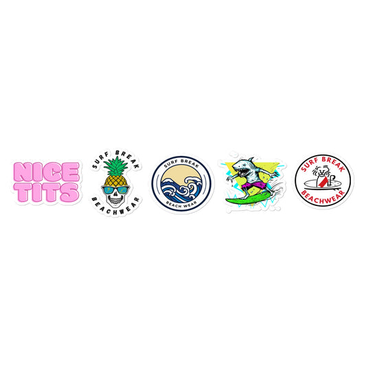 Surf style sticker pack, surfer, beach, surfing, skate, skateboard, adventure, retro, surf trip, surfboard, ocean, surfer, gift