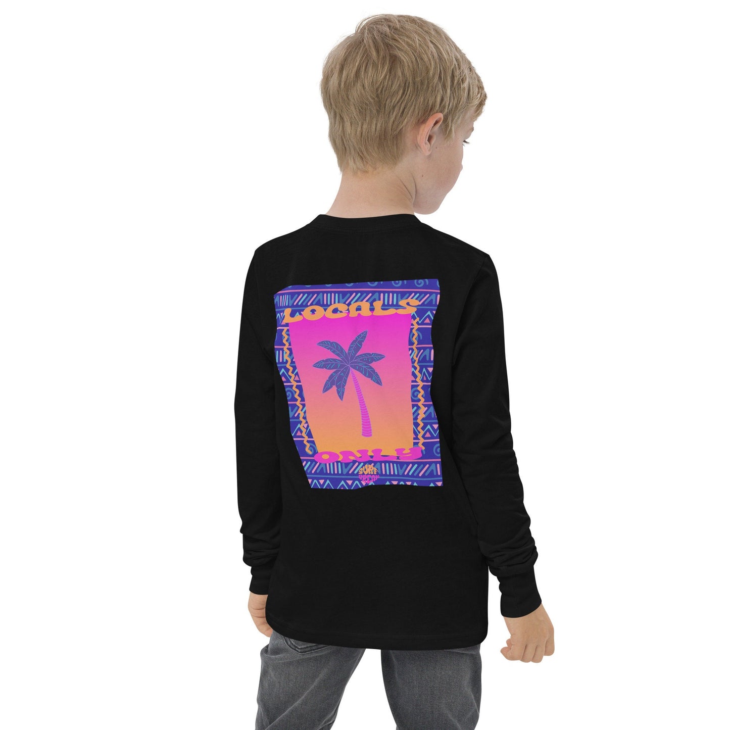 Youth Stay Salty Long Sleeve T-shirt, Beach, Summer, Retro Shirt, Locals Only, Vintage, Salty Vibes, Vacation, 80s, Throwback, Long sleeve