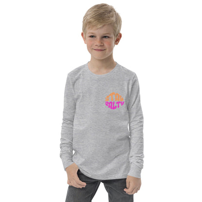 Youth Stay Salty Long Sleeve T-shirt, Beach, Summer, Retro Shirt, Locals Only, Vintage, Salty Vibes, Vacation, 80s, Throwback, Long sleeve