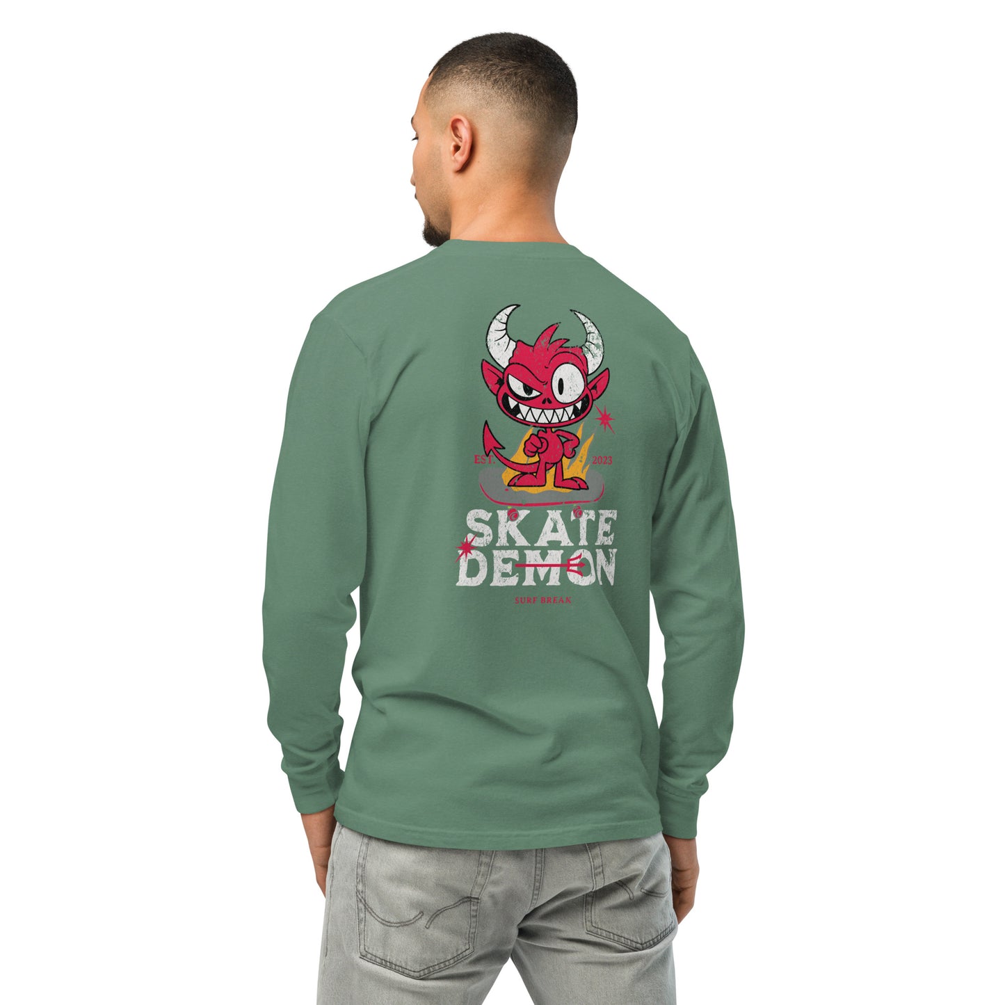 Skate Demon Oversized Long-Sleeve Shirt