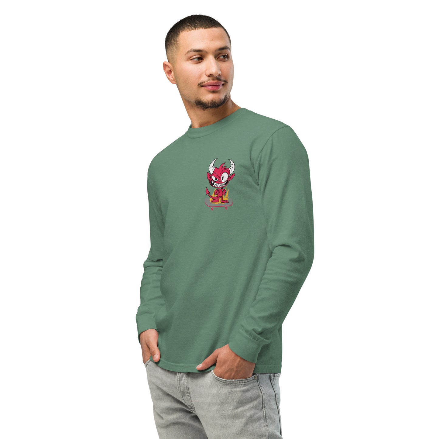 Skate Demon Oversized Long-Sleeve Shirt