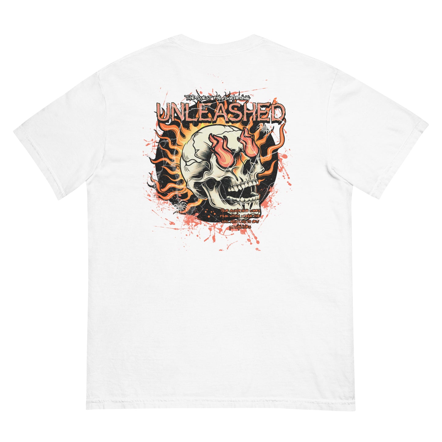 Retro Fire Skate Skull T-Shirt